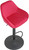 Velluto Bar Stool Red Velvet with Black Frame