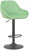 Velluto Matt Black Bar Stool Lime Green Velvet