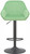 Velluto Matt Black Bar Stool Lime Green Velvet