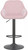 Velluto Bar Stool Pink Velvet with Black Frame
