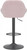 Velluto Bar Stool Pink Velvet with Black Frame