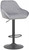 Velluto Bar Stool Grey Velvet with Black Frame