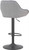 Velluto Bar Stool Grey Velvet with Black Frame
