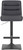 Luscious Bar Stool Charcoal with Black Frame