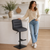 Luscious Bar Stool Charcoal with Black Frame
