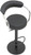 Deluxe Zenith Bar Stool Black with Black Frame
