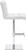 Luscious Signature Real Leather Bar Stool Bright White