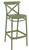 Cross Bar Stool 75 Olive Green