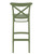 Cross Bar Stool 75 Olive Green