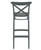 Cross Bar Stool 75 Dark Grey