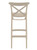 Cross Bar Stool 75 Taupe