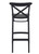 Cross Bar Stool 75 Black
