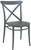 Cross Side Chair Dark Grey
