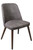 Aztec Side Chair Faux Leather Steel Grey Vintage Elegance