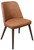 Aztec Side Chair Faux Leather Cognac Vintage Elegance