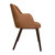 Aztec Armchair Faux Leather Cognac Vintage Elegance