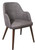 Aztec Armchair Faux Leather Steel Grey Vintage Elegance