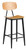 Juna Bar Stool Ply Oak & Black Steel