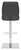 Ravenna Signature Real Leather Bar Stool Charcoal Grey