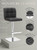 Allegro Signature Real Leather Bar Stool Charcoal Grey