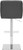 Allegro Signature Real Leather Bar Stool Charcoal Grey