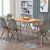 Iconic Chair with Wooden Legs Grey - 2 Pack