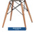 Iconic Chair with Wooden Legs Grey - 2 Pack