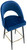 Chelsea Velvet Blue Bar Stool with Gold Footrest
