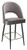 *ONLY 1 LEFT* Chelsea Velvet Charcoal Bar Stool with Gold Footrest