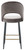 *ONLY 1 LEFT* Chelsea Velvet Charcoal Bar Stool with Gold Footrest