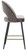 *ONLY 1 LEFT* Chelsea Velvet Charcoal Bar Stool with Gold Footrest
