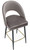 *ONLY 1 LEFT* Chelsea Velvet Charcoal Bar Stool with Gold Footrest