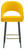 Chelsea Velvet Mustard Bar Stool with Gold Footrest