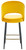 Chelsea Velvet Mustard Bar Stool with Gold Footrest
