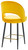 Chelsea Velvet Mustard Bar Stool with Gold Footrest