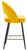 Chelsea Velvet Mustard Bar Stool with Gold Footrest
