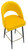 Chelsea Velvet Mustard Bar Stool with Gold Footrest