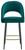 Chelsea Velvet Sage Green Bar Stool with Gold Footrest