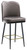Knightsbridge Velvet Charcoal Bar Stool with Gold Footrest