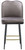 Knightsbridge Velvet Charcoal Bar Stool with Gold Footrest