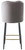 Knightsbridge Velvet Charcoal Bar Stool with Gold Footrest