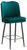 Knightsbridge Velvet Sage Green Bar Stool with Gold Footrest