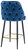 Mayfair Velvet Blue Kitchen Bar Stool with Gold Footrest
