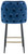 Mayfair Velvet Blue Kitchen Bar Stool with Gold Footrest