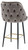 Mayfair Velvet Charcoal Bar Stool with Gold Footrest