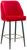 *ONLY 1 LEFT* Mayfair Velvet Red Bar Stool with Gold Footrest