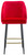 *ONLY 1 LEFT* Mayfair Velvet Red Bar Stool with Gold Footrest