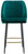 Mayfair Velvet Sage Green Kitchen Bar Stool with Gold Footrest