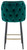 Mayfair Velvet Sage Green Kitchen Bar Stool with Gold Footrest