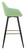 Velluto Velvet Bar Stool Lime Green with Gold Footrest